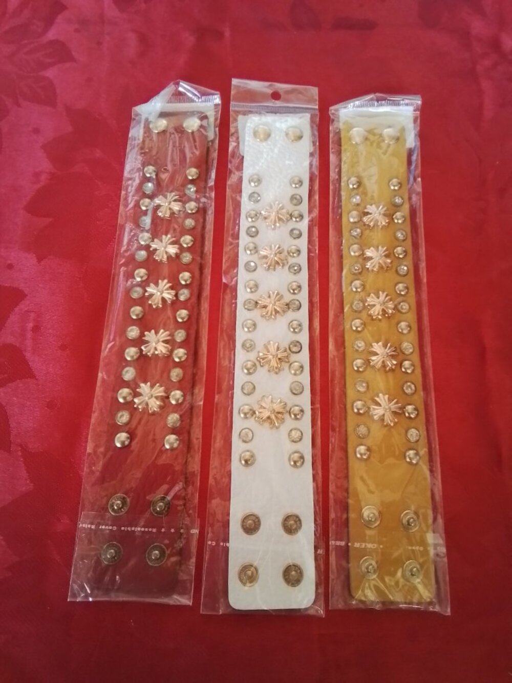 NWT Lot of 3 Leather Like Studded Wrap Bracelets